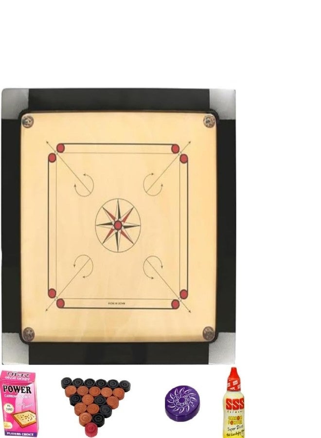 NKT Superior Matte Finish Practice Carrom Board for Serious Professional Practice with Coins Striker and Powder Black New ((X-Large 36 Inch- 2025 XL3)) - Image 1